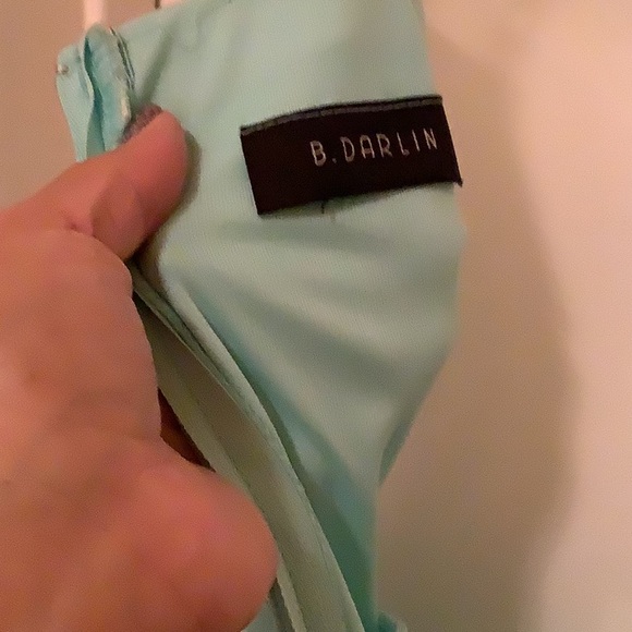 Gown B Darlin PROM formal dress light green sheer over beautiful beads s… - Picture 11 of 16